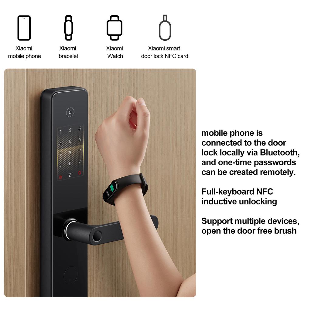 Xiaomi Умный дверной замок E20 Wi-Fi-соединение Удаленный просмотр Умный дверной замок без ключа с отпечатком пальца