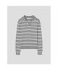8SECONDS Striped Collar Neck Pullover Light Gray