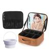 LEAFEEL Косметичка большой вместимости для косметики, дорожная косметичка для косметики, для ухода за кожей, для хранения макияжных кистей, для ухода за кожей, профессиональная косметичка с