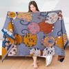 Cartoon Cat Bath Towel 80*160cm Pure Cotton Absorbent Bath Towel 5-layer Cotton Gauze Super Soft Skin-friendly and Comfortable Bathing Towel