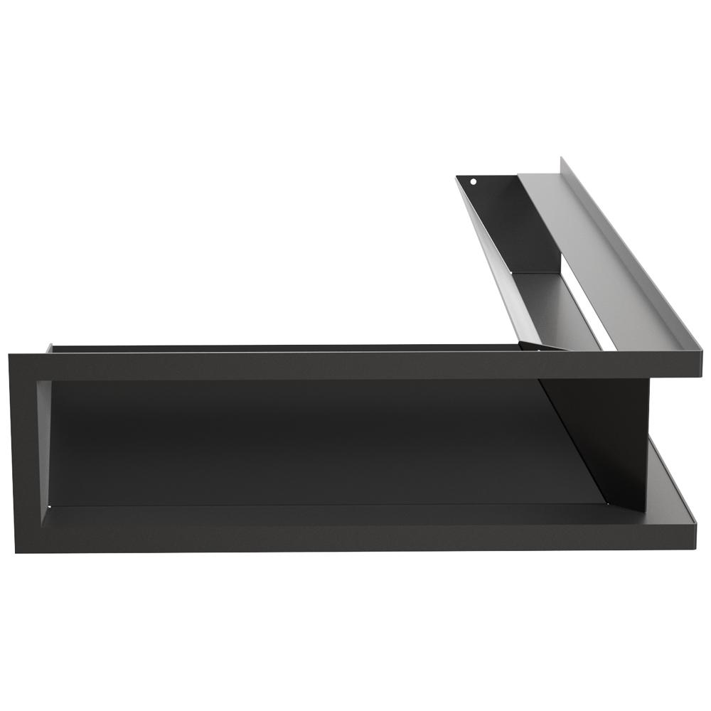 Вентиляционная решетка LUFT угловая правая 40x80x12 черная Slim