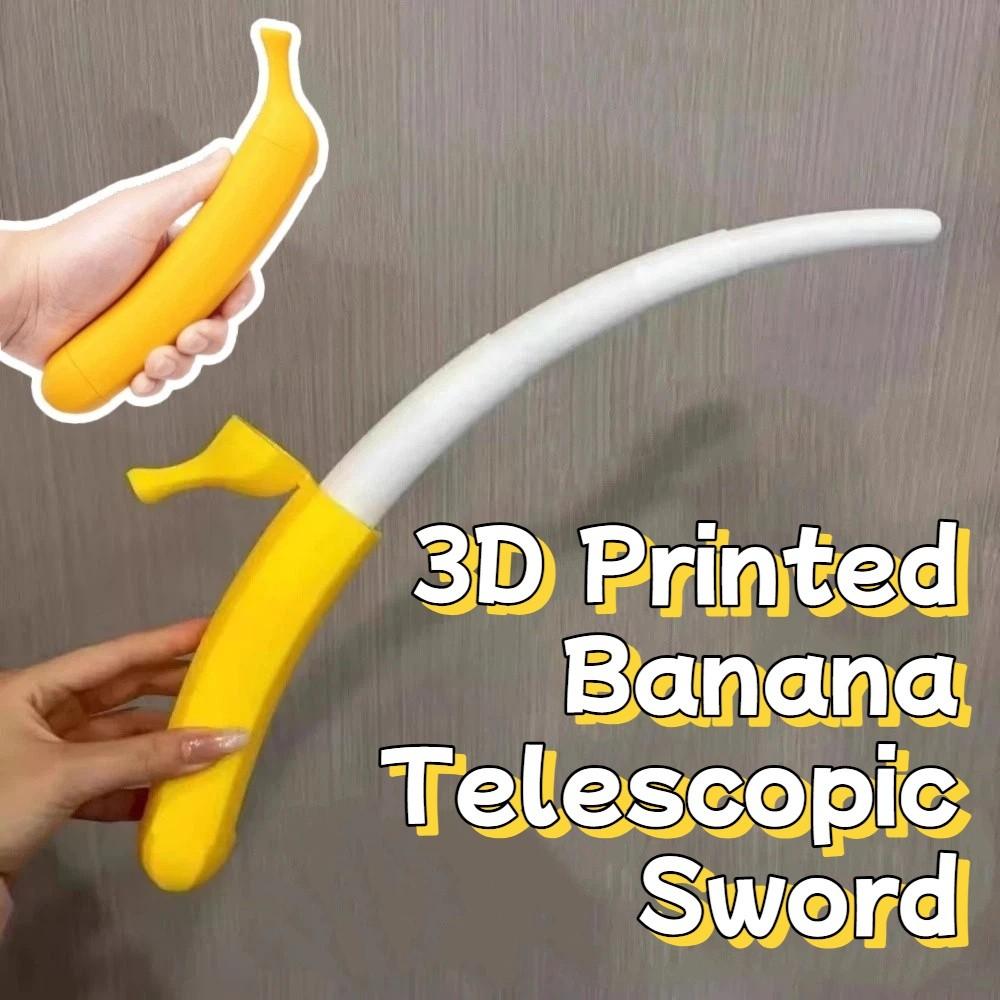 Креативная телескопическая палка-банан, 3D-печать, имитация фрукта, выдвижная палка-банан, реквизит из имитации фруктов, легкая