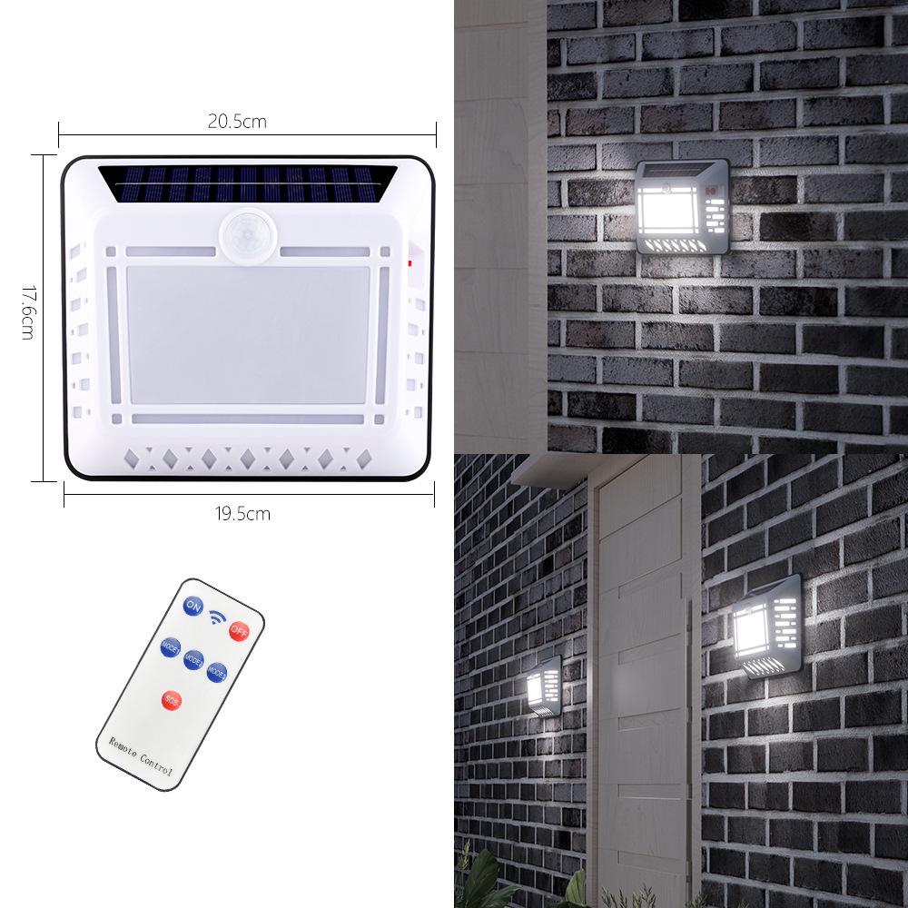 Solar LED Waterproof Outdoor Wall Lamp with Motion Sensor and Remote Control