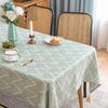 Japanese Style Table Cover Linen Rectangular Wave Print Tablecloth Decoration