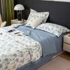 Summer Thin Quilt Bed Sheet Pillowcase 4pcs Bedding Set Home Textiles Soft Double Blanket Print Air-conditioning Quilt Washable