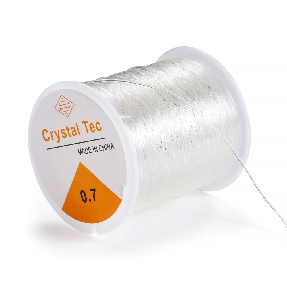 DIY Crystal Beading Line: Transparent Elastic Jewelry Cord for Bracelets & Beads