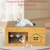Многофункциональный домик для кошачьих когтеточек Доска для кошачьих когтей Кошачий домик Интегрированный износостойкий бесчиповый двухслойный гофрированный бумажный колокольчик Четыре
