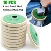 10 шт. Автомобильные шерстяные полировальные диски, войлочные полировальные диски для угловой шлифовальной машины с диаметром отверстия 100, полировальные диски