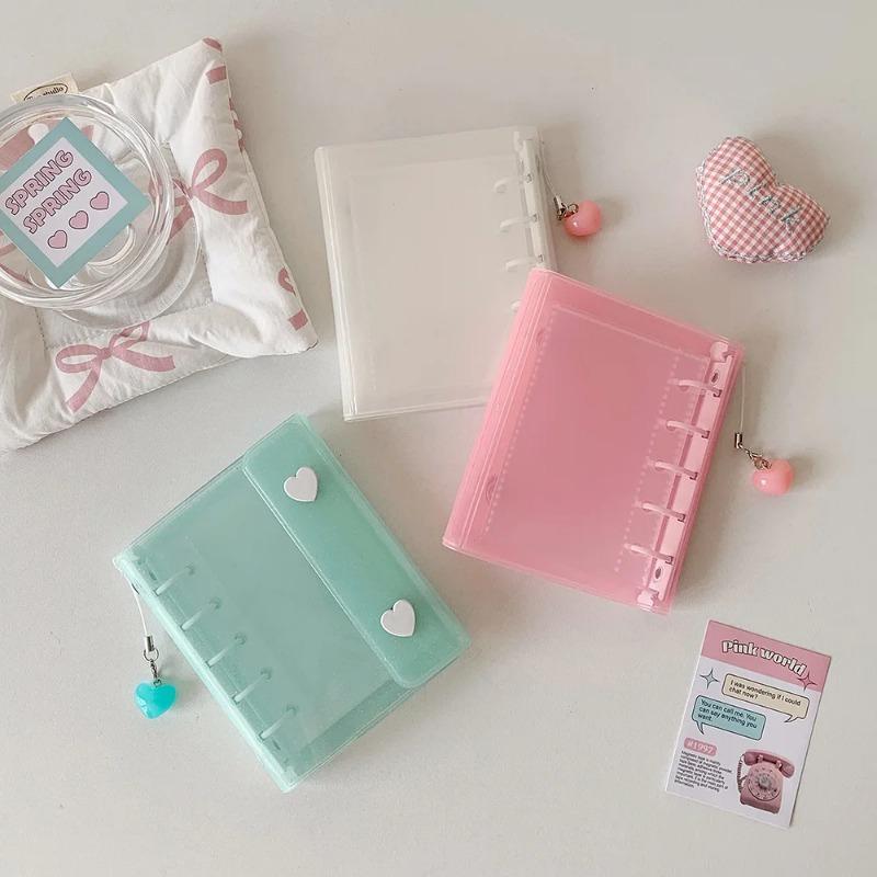 M5 Size Casual Korean Fashion Photo Card Holder Sweet Candy Color Scrapbook Case for Notebook Student Supplies
