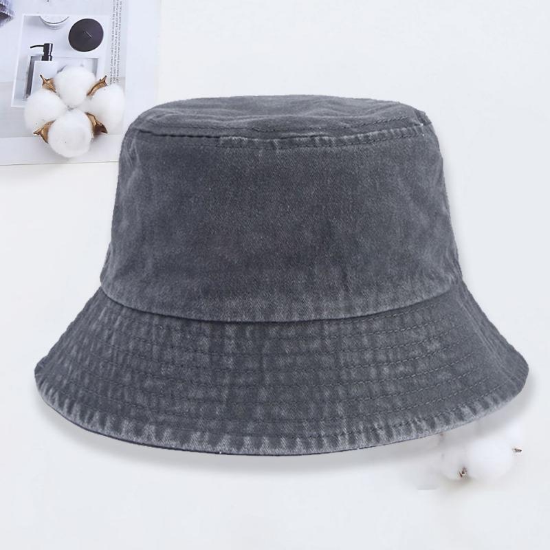 Washed Bucket Hat Men and Women Retro Summer Versatile Face Small Sunshade Bucket Hat Basin Hat Tide