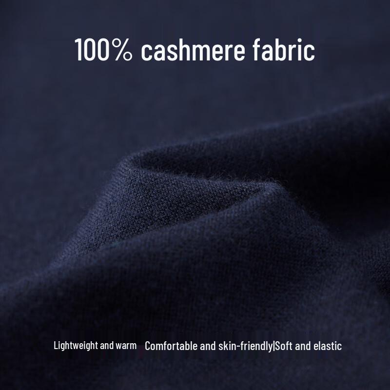 EMZ Erdos Men's 100% Cashmere Round Neck Sweater