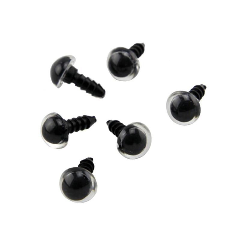 100 шт./пакет DIY кукла игрушечные глаза черные пластиковые безопасные глаза куклы с шайбами