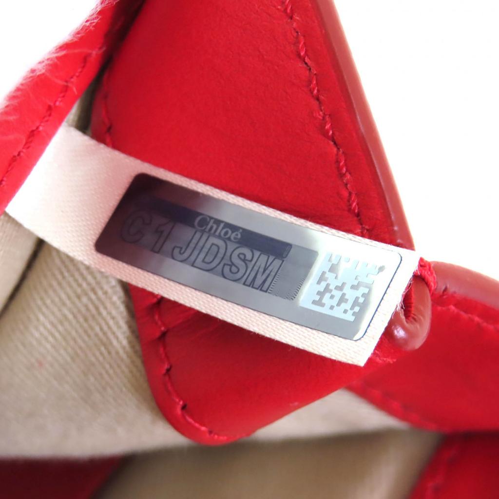 Отличная сумка через плечо Chloe с логотипом Chloe C, замша, кожа, цепочка, красная коровья кожа CHC19SS192A37640, б/у