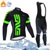 Winter Cycling Thermal Fleece Long Sleeve Set Men Women - Warm Breathable Bike Apparel