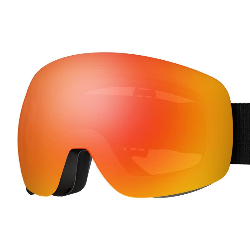 Men's and women's magnetic ski goggles, spherical ski glasses, anti-fog snow goggles, protective eyewear equipment