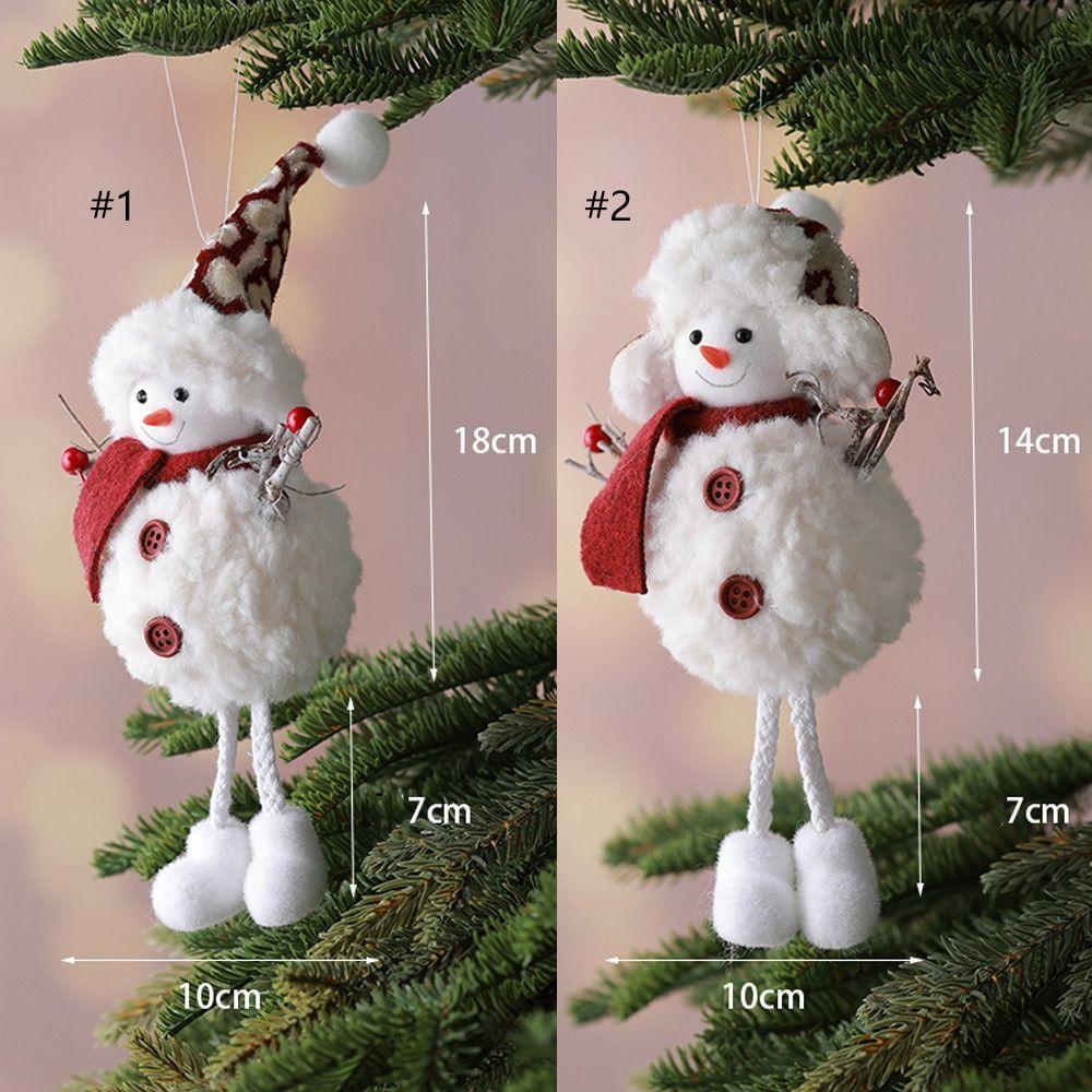 Cartoon Plush Snowman Doll Soft Christmas Tree Decorations Home Xmas Decoration