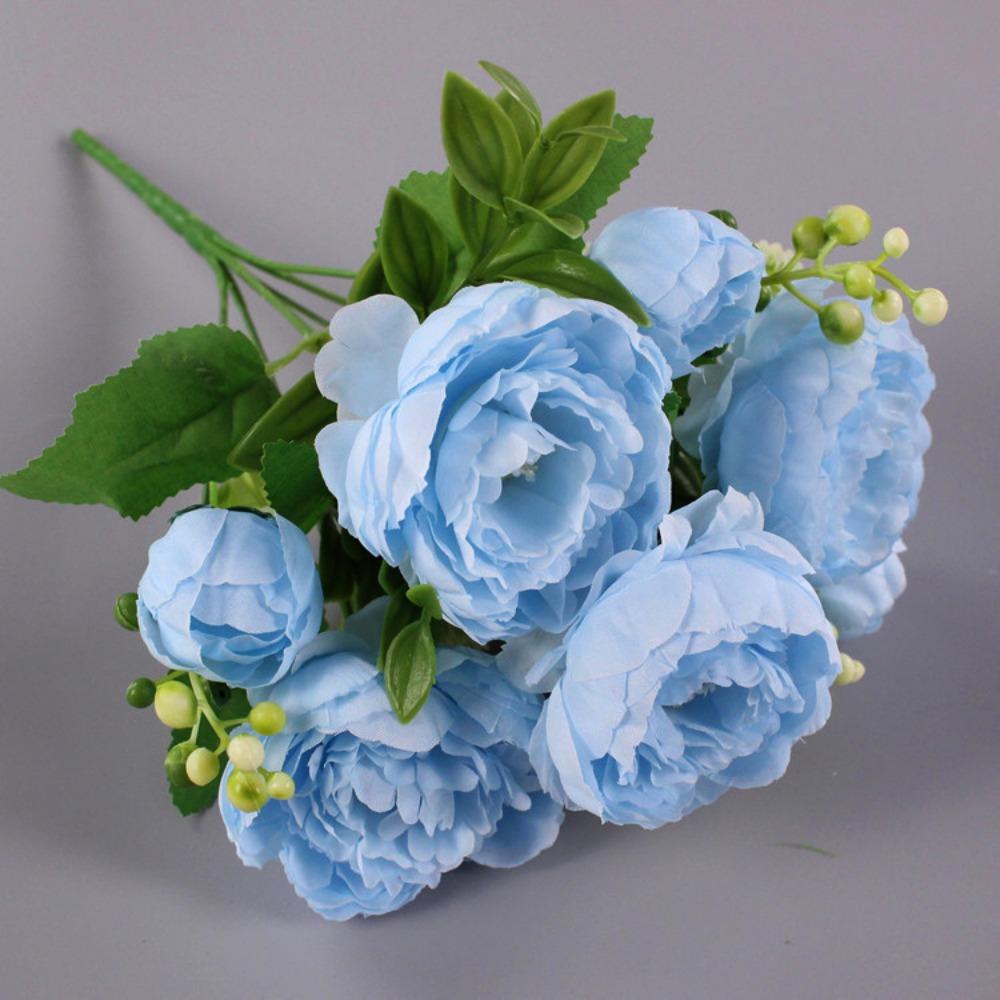 7 Heads Small Peonies Mini Decorative 6 Colors Natural Fake Persian Rose Flowers  Home Decorative