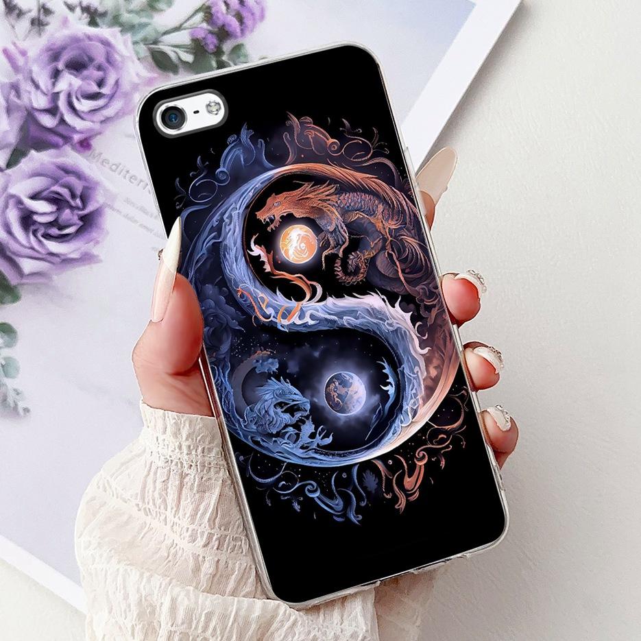 Для Apple iPhone 5 5S Чехол iPhoneSE Роскошный Чехол с Рисунком Цветов Мягкий Силиконовый Чехол для Телефона Для iPhone SE 2020 2022 iPhone5 Fundas