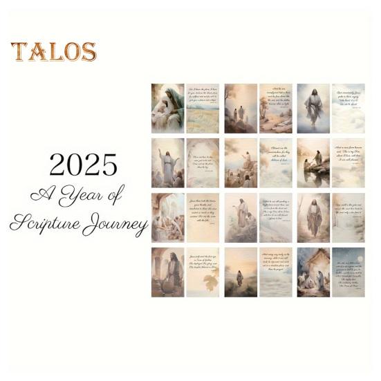 Иисус 2025 Настенный календарь Иисус Искусство Иллюстрации Настенный календарь Ежемесячный планировщик Религиозные стихи из Библии Календарь Подарок для христианских друзей семьи