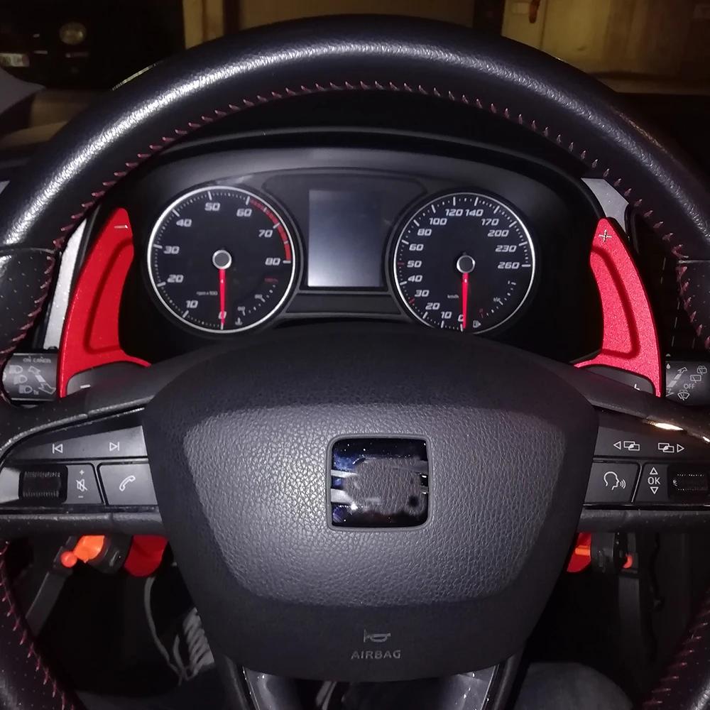 Лепесток переключения передач для Seat Leon ST 5F FR Cupra Ateca Ibiza 6P Arona Tarraco Alhambra Автомобильный удлинитель рулевого колеса Шифтер Наклейки DSG