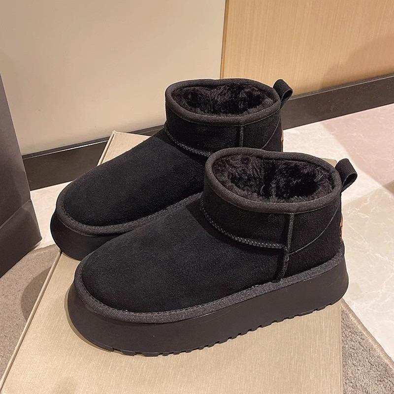 Thick-soled Snow Boots, Women's New Winter Warm Cotton Shoes, Women's Non-slip Outer Wear, Fleece Thickened Boots