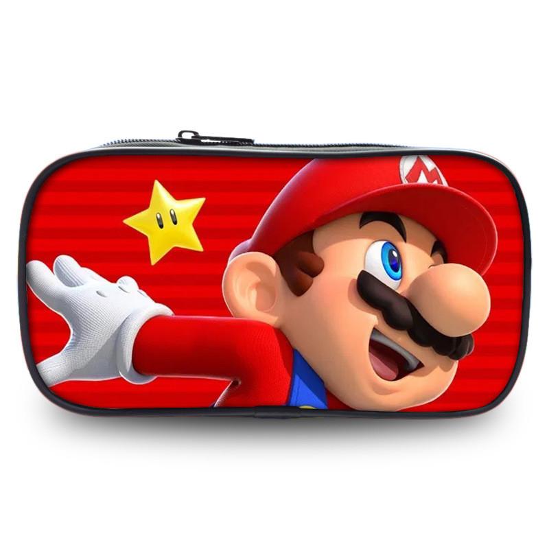 Пенал Super Mario Большой вместимости Полиэстер Детский Органайзер для Канцелярских Принадлежностей Для Учеников