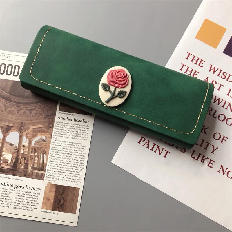 Винтажный кожаный портативный футляр для очков