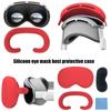 4 in 1 Silicone Eye Mask Cover for VR Headwear Shockproof Protective Case with Lens Cover Face Pad
