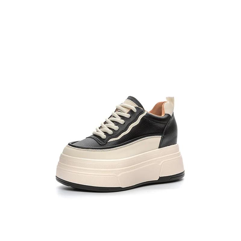 Весенние туфли на танкетке, маленькие белые туфли, женские туфли на толстой подошве «маффин», увеличивающие рост, повседневные маленькие мужские туфли, одинарные туфли, зимние ботинки