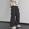 2024 Men's Casual Summer Wide-Leg Overalls - Trendy American-Style Cuffed Pants