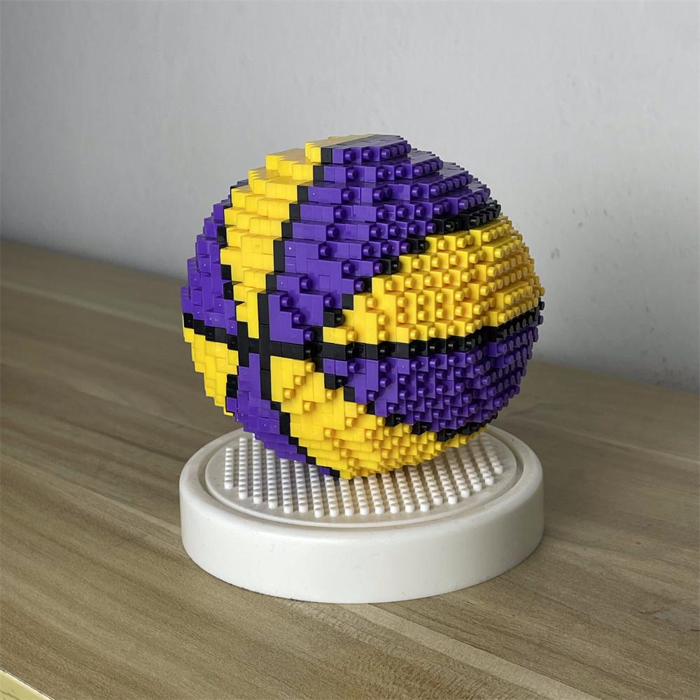 Sport DIY Mini Building Blocks: Soccer & Basketball Set Creative Assembled Toys, Ideal Gift for Sports Fans, Unique Room Decor