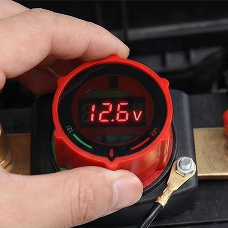 Heavy Duty Adjustable 12 24V Power Cut Off Switches with Voltage Display for Safe Electrical Disconnect in Vehicles and Marine Applications