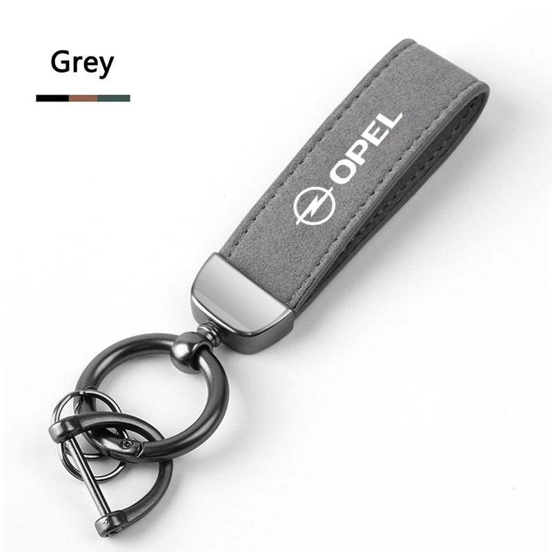 Suede Leather Car Keychain Key Chain Ring Pendant Keyring For Opel Astra GTC Insignia Antara J Meriva Zafira Vectra Mokka Corsa