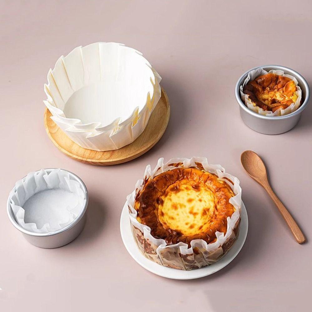 50/100 шт. с гофрированными краями Баскский чизкейк Масляная бумага для одноразовых кексов для вечеринки