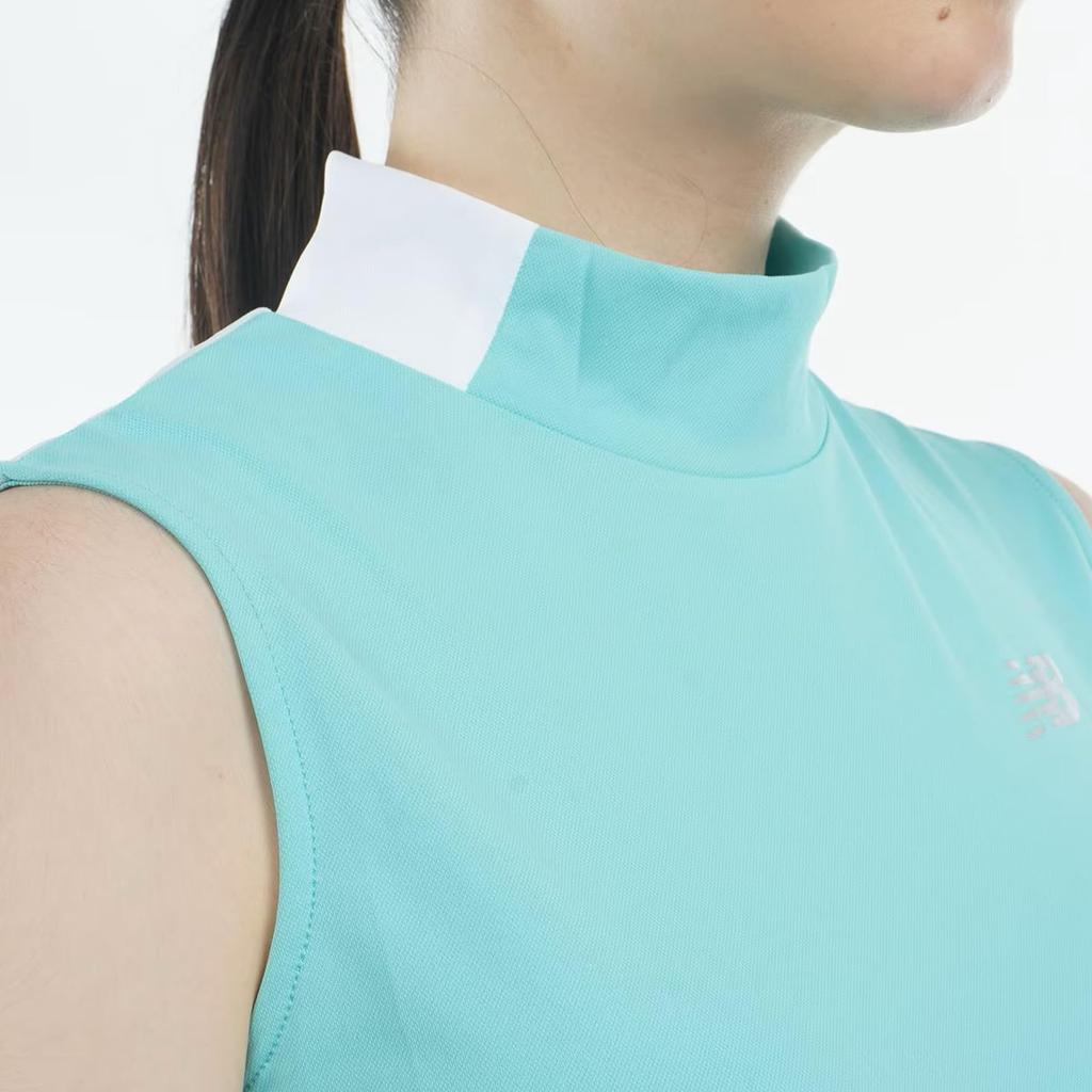Футболка без рукавов с воротником-стойкой Quick UV 1 [New Balance] женская (Водопоглощение, сушка, защита) / 012-3266501 110_Синий [М]