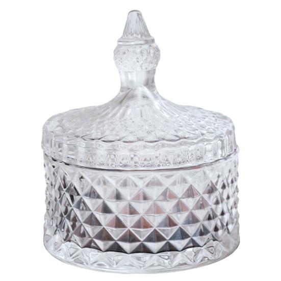 Банка для хранения с крышкой в европейском стиле, рельефный процесс, многофункциональная декоративная настольная банка для хранения, прозрачная стеклянная банка для ювелирных изделий, конфет, бытовые принадлежности