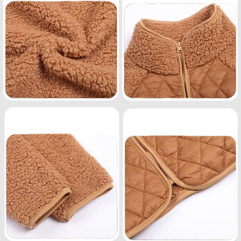 Кардиган на молнии с длинным рукавом Женский плюшевый однотонный топ в стиле пэчворк