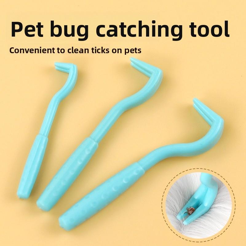 Pet tick extractor Flea clip Catch lice Catch flea comb Remove tick extractor Pet cleaning supplies Pet supplies dog products