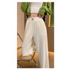 Women's Spring and Autumn New High Waist Dropping Ice Silk Pants Loose Straight Casual Pants for Women In Summer