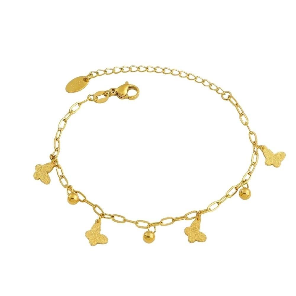 Gold Color Stainless Steel Bracelet Trendy Charm Bracelet New Wrist Chain Jewelry Gifts