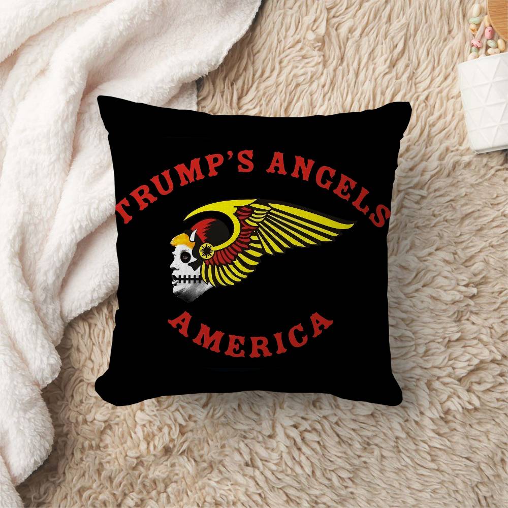HHells AAngels Pillow Covers Cartoon Sofa Decorative Home Doublesided Printing Short Plush Cute Cushion Cover