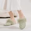 Fashion Fashion Feather Decoration Design Slippers Women Comfort Lightweight Soft Sole Home Slippers Elegant Non Slip Zapatos De Mujer