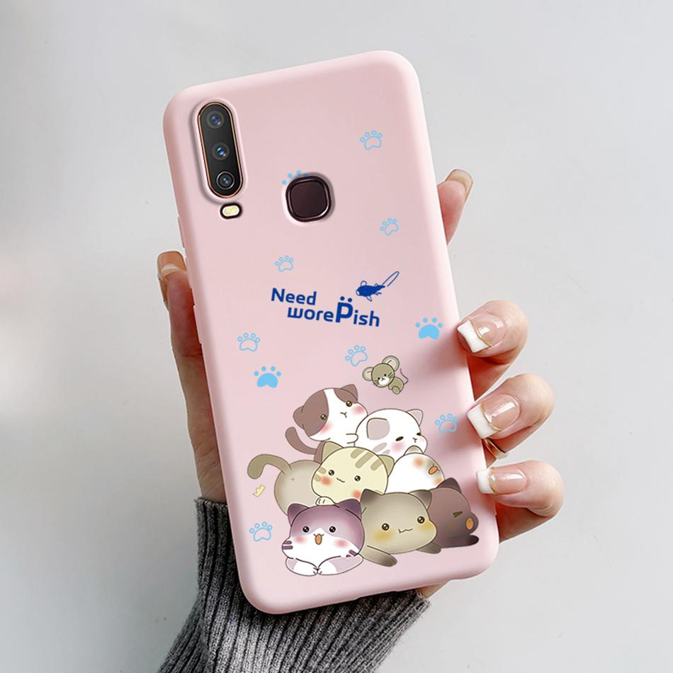 For Vivo Y12 Case 1904 1940 Cartoon Bear Frog Cover For Vivo Y15 Y17 1902 1901 Soft Silicone Phone Case For Vivo Y17 Y12 Bumper