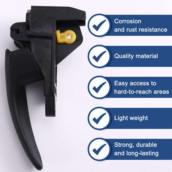 Black Plastic Car Left Interior Door Handle - Suitable for Ben, 1 pc