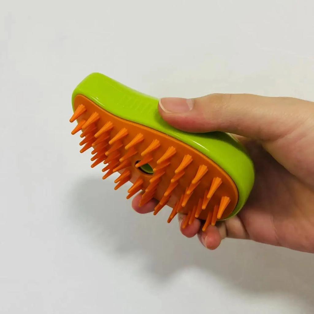 Паровая щетка для собак, массажная расческа, встроенный электрический спрей, мягкая силиконовая щетка для удаления шерсти домашних животных, щетка для красоты домашних животных