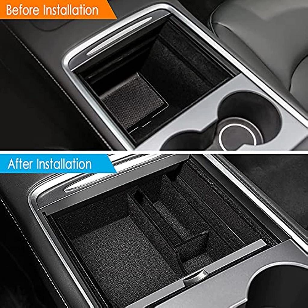 For Tesla Model 3 Model Y 2022 Center Console Organizer Armrest Tray Accessories For Tesla Accessories