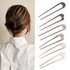 2Pcs Hair Fork French Twist Hairstyles U-shaped Hair Clip Durable Shell Hair Stick Versatile Hair Accessory