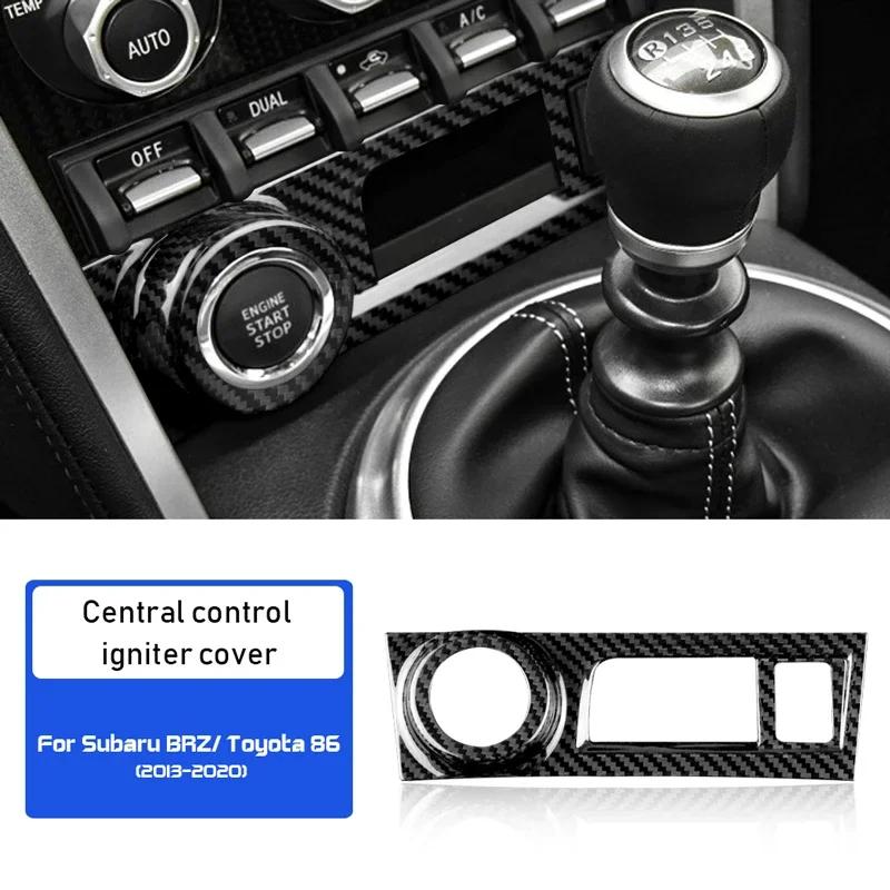 For Subaru BRZ & Toyota 86 2013-2020 Real Hard Carbon Fiber Interior Trim Car Center Console Switch Button Cover Sticker