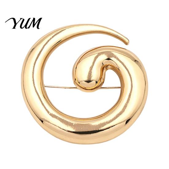 Geometric Spiral Brooch Minimalist Pin, Art Badge for Men Pin Women, Decorative Alloy Coats Suits Sweaters Scarves Modern Jewelry