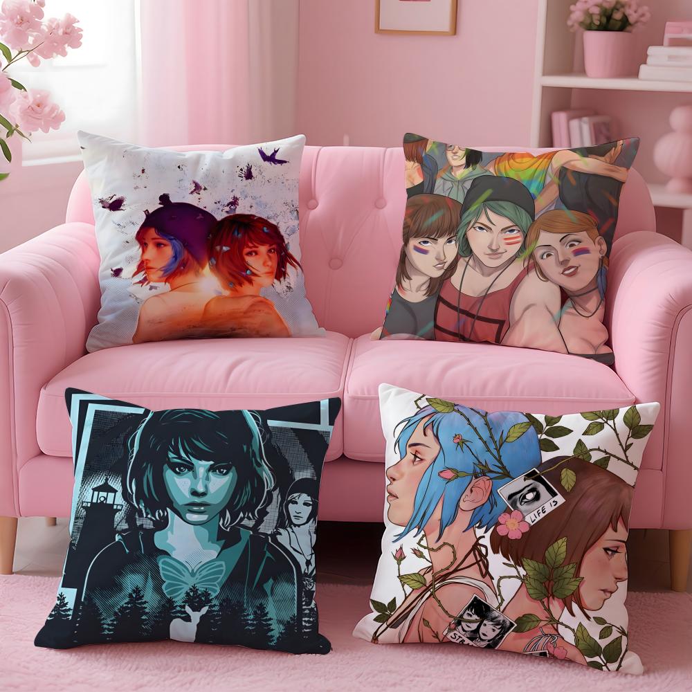 Story Life Is StrangeL Game Cushion Cover Pillow Case Soft Skin Friendly Fabric Concealed Zipper